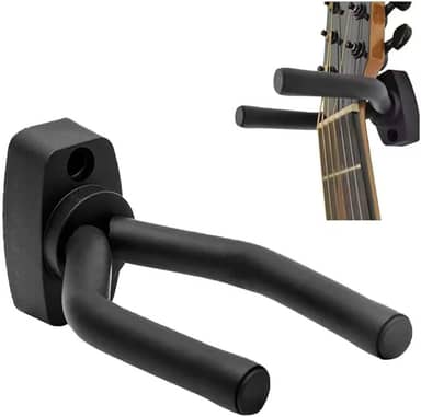 Suporte De Parede Ajustável Para Violão Guitarra Violino Baixo Cavaquinho Instrumentos de Cordas em Geral Cor Preto Ejp