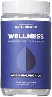 Suplemento de Ácido Hialurônico 30 Cápsulas Simple Organic
