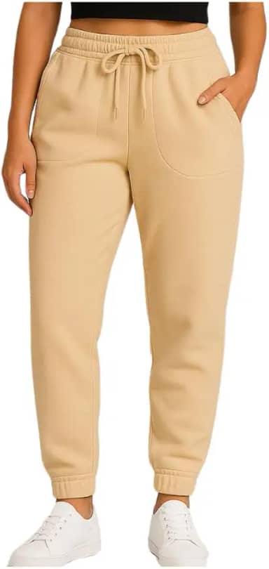 Calça Soft Fleece Feminina Jogger Bolso Inverno Frio