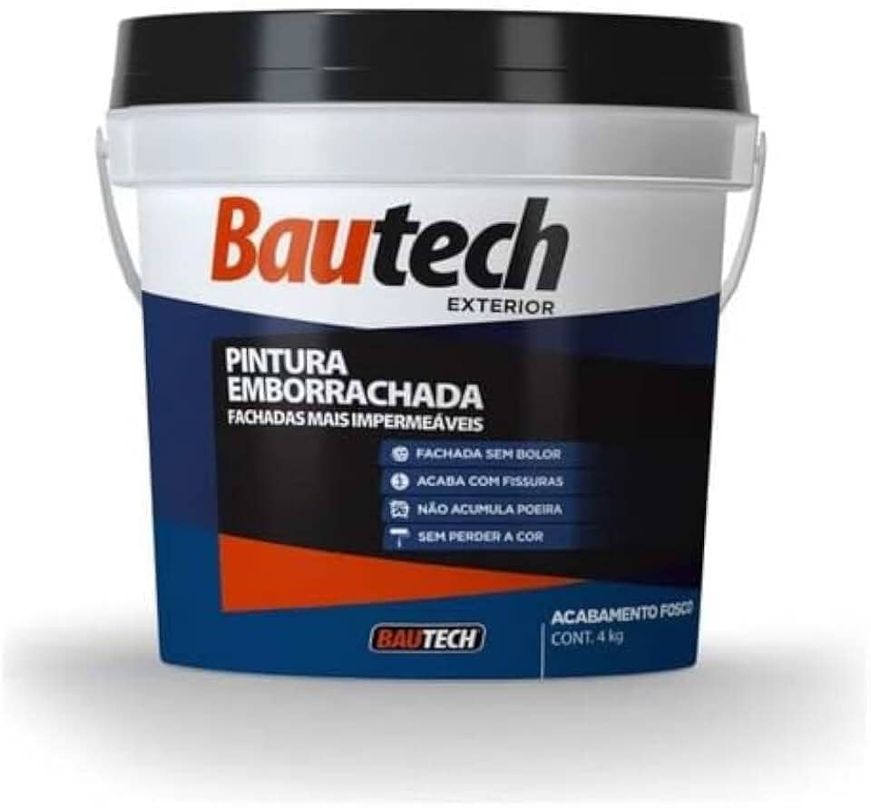 Tinta Acrílica Emborrachada Fosco 4kg Bautech (Grafite)
