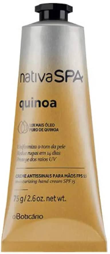 Nativa Spa Creme Antissinais Para Mãos Fps 15 Quinoa, 75 G