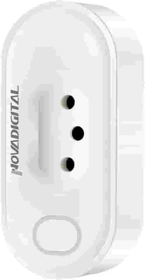 Tomada Inteligente Wi-Fi 20A App Alexa Google 3 Pinos Com Medidor De Consumo NovaDigital WK-BR PRO MAX