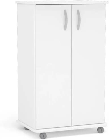 Armário Multiuso Limeira Baixo 2 Portas e 4 Prateleiras Branco Politorno