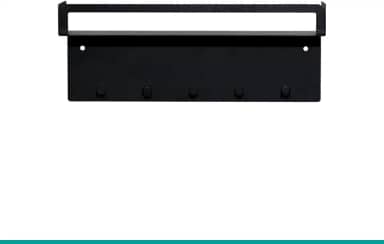 Porta Chaves, Chaveiro Organizador, Gancho, Porta-chaves, Prateleira de parede, preto, 10x26cm - GEGUTON