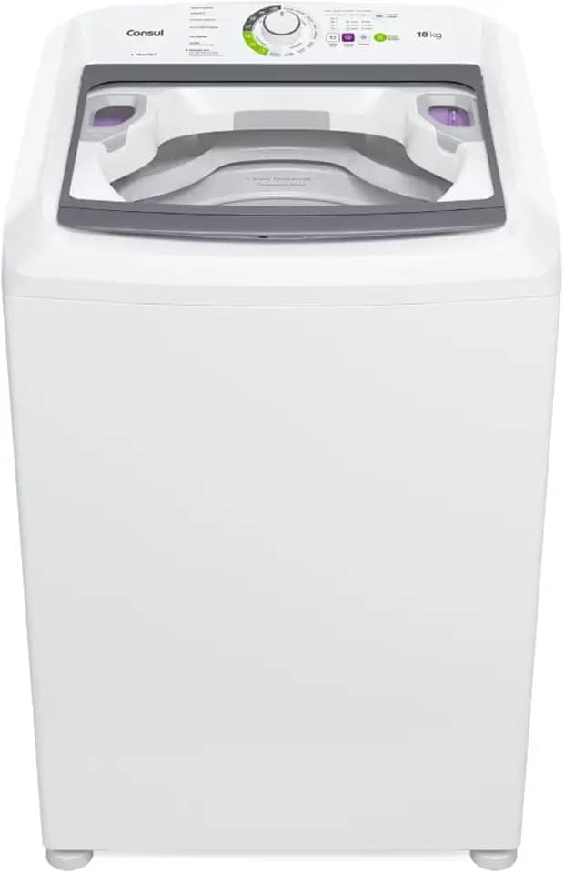 Máquina de Lavar Consul 18Kg Branca com Lavagem Econômica e Ciclo Edredom - CWK18AB