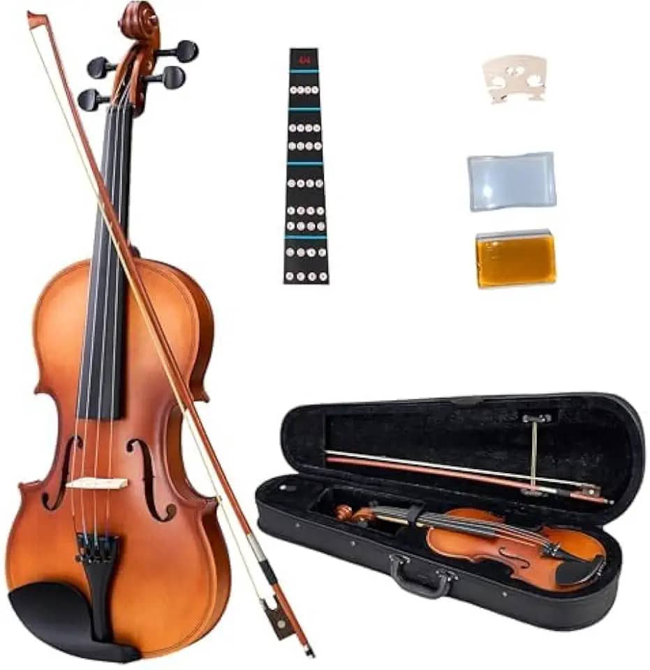 Violino Para Iniciantes Regulagem Cavalete Estandarte Ideal Ressonância Acabamento 4/4 3/4 1/2 1/8 1/16 (1/2)