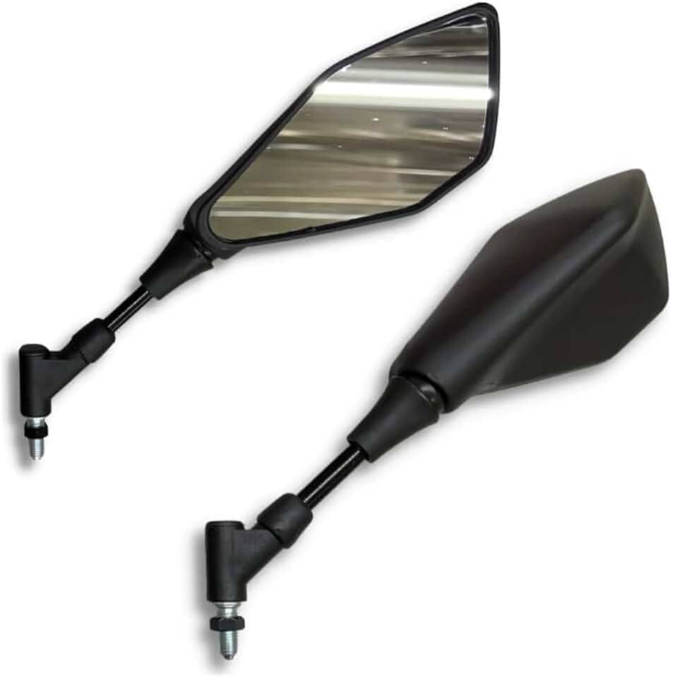 Retrovisor Modelo Z400 Ninja 400 Giro 360 Universal Rosca Honda Haste Fixa Articulado Convexo Esportivo