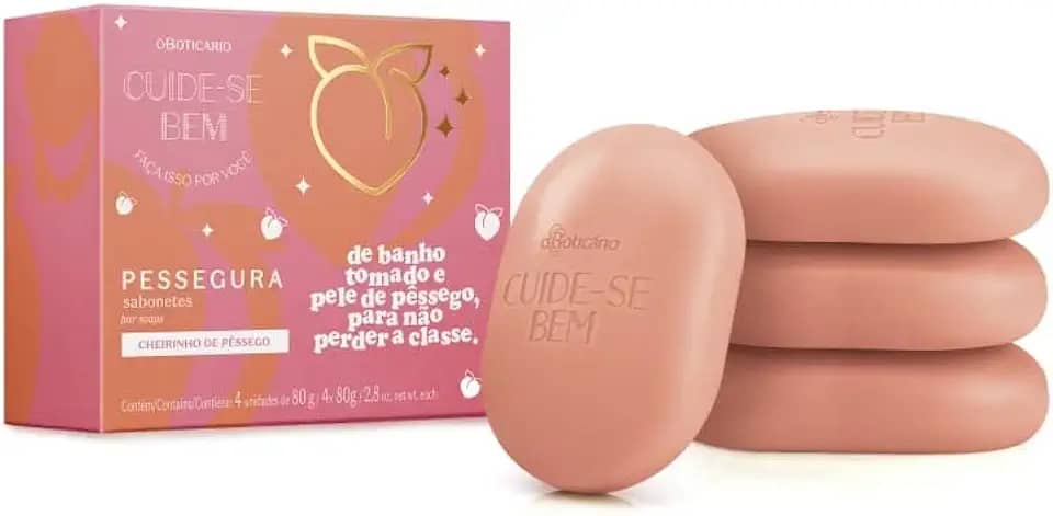 Sabonete em Barra Cuide-se Bem Pessegura 4 unidades
