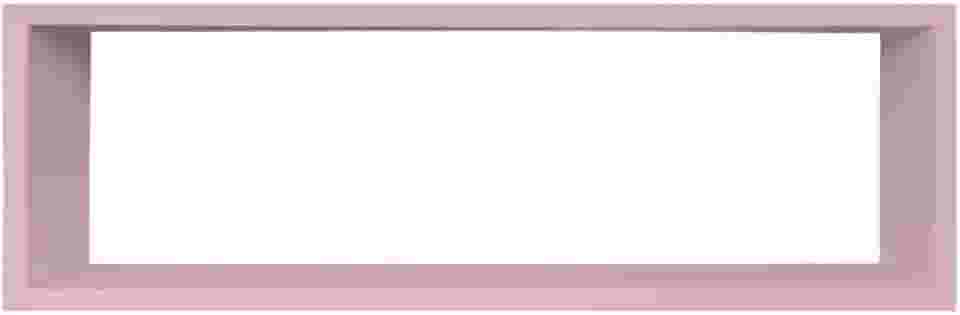 Nicho Decorativo Colorido em Mdf Laqueado para Parede - 20x60x12cm Cor:Rosa Chá;Tamanho:20X60X12 CM