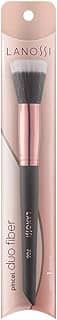 Pincel Duo Fiber Rose Black, Cor Preto/Rosé Metalizado, Lanossi Beauty & Care.