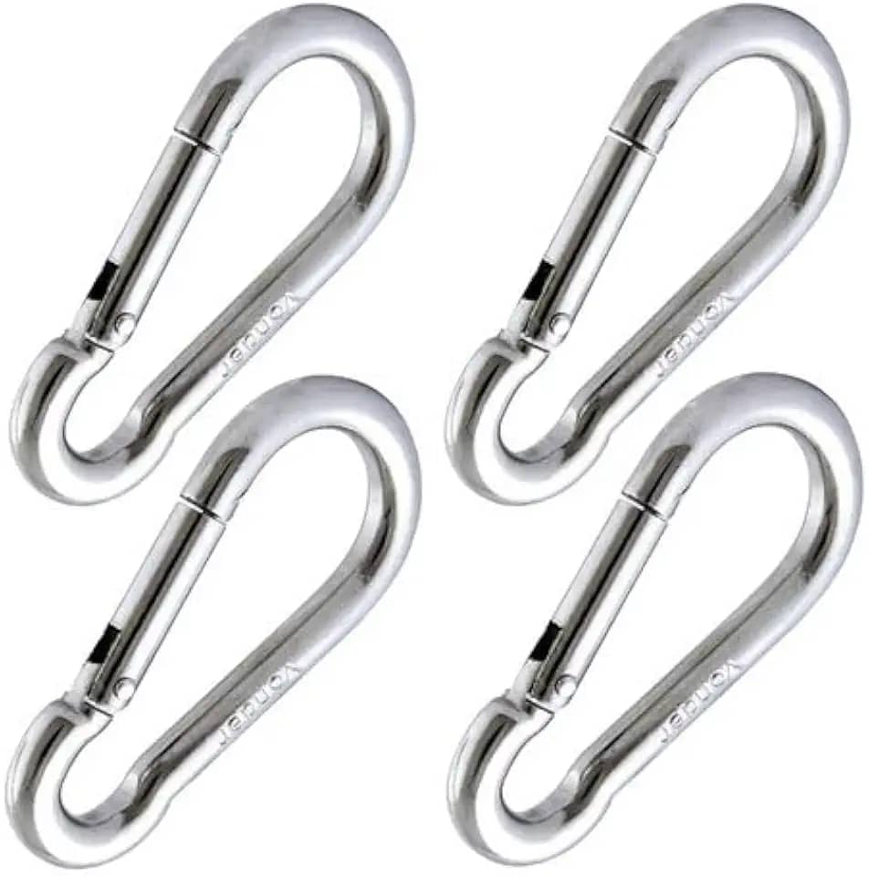 Mosquetão 8cm Academia Profissional Suporta 115 Kg - 04 Unidades