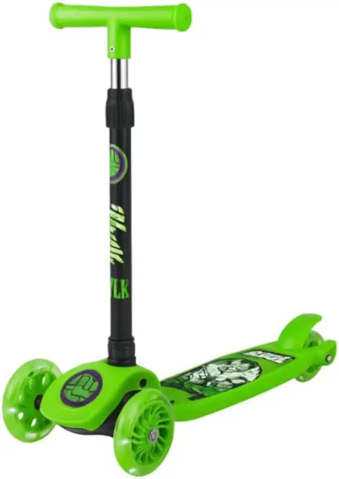 Patinete Infantil 3 Rodas com Led Heróis Marvel Princesas