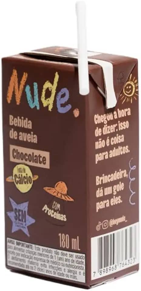Leite Vegetal de Aveia Kids Chocolate Nude 180ml
