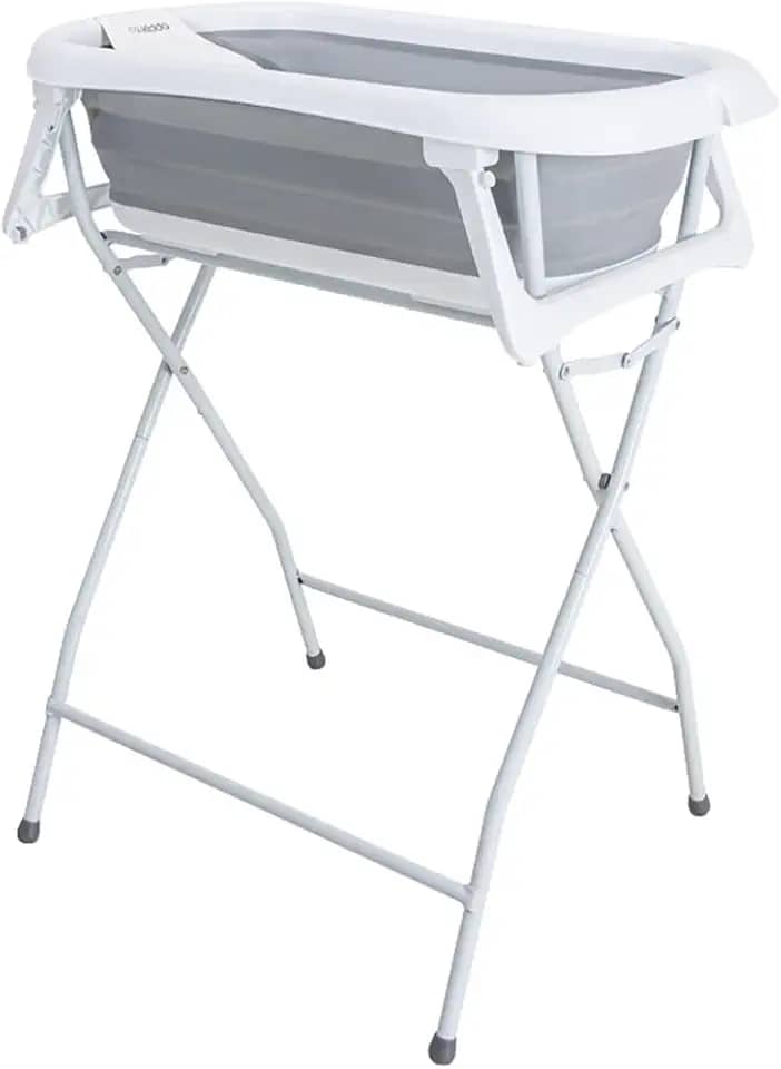 Banheira para Bebê Flex com Suporte cor cinza Kiddo