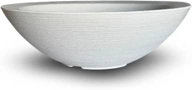 Vaso Bacia Grande Polieitleno Decorativo Planta Rosa do Deserto Cactos Suculentas N4 (Branco)