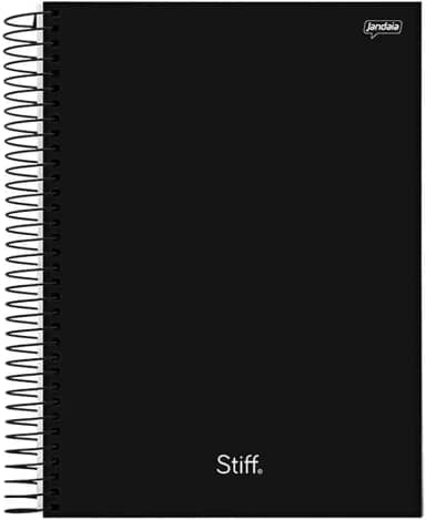 Caderno Universitário 10 Matérias Stiff Slim Preto Jandaia 1046429