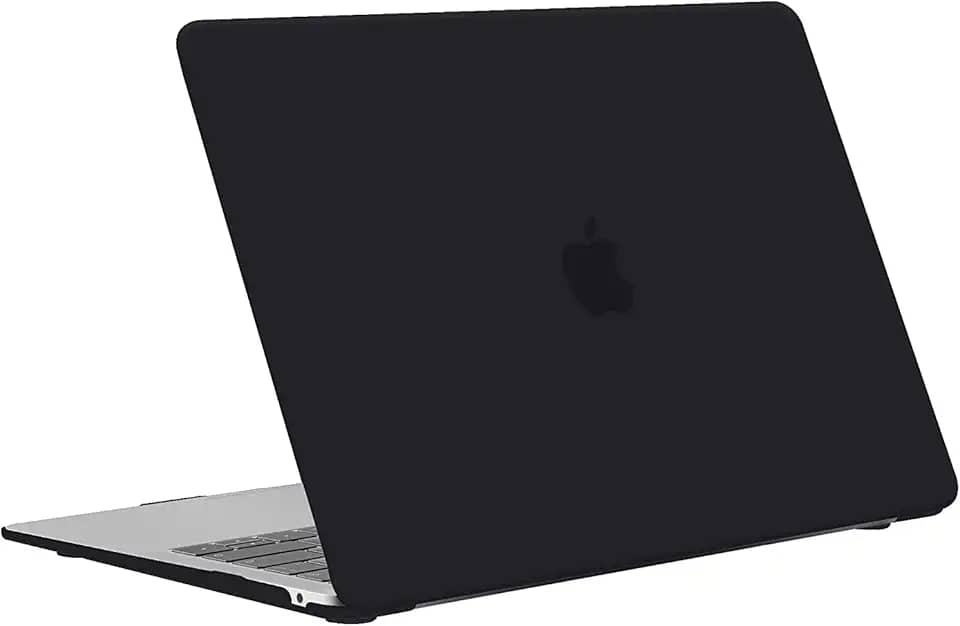 Capa Case Compatível Para Macbook New Air 13,3'' A1932/ A2179/ A2337 M1 (2018-2020)-PRETO FOSCO,Policarbonato, Rígido,Fina e Leve