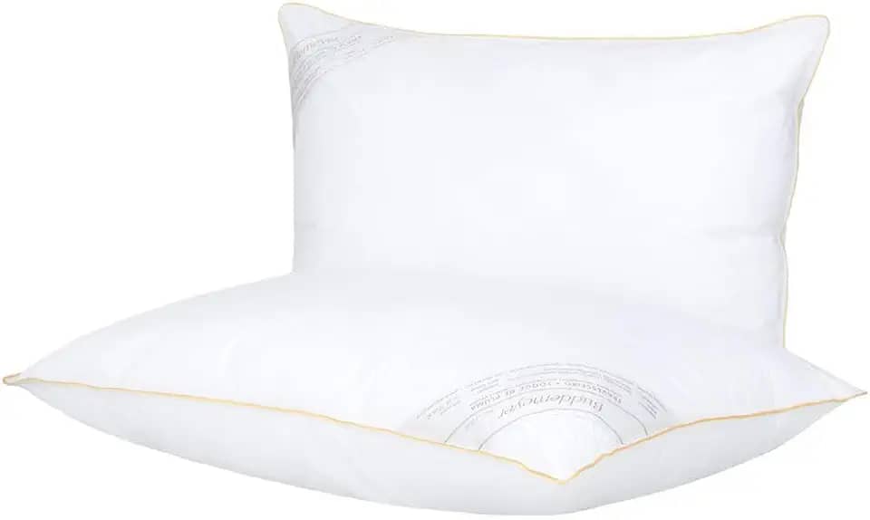 Kit Travesseiro 50x70cm Buddemeyer Toque de Pluma Algodão Branco 2 peças