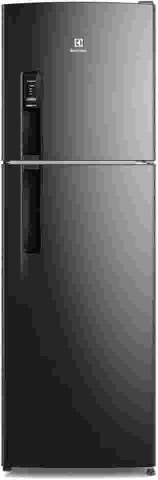 Electrolux Geladeira Electrolux Frost Free 400L AutoSense Duplex Black Inox Look (TF44B) 127V