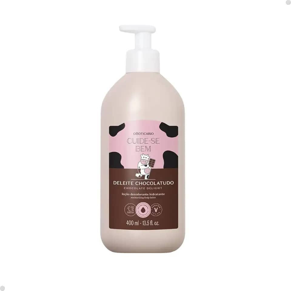 Loção Desodorante Hidratante Corporal Cuide-se Bem Deleite Chocolatudo 400ml