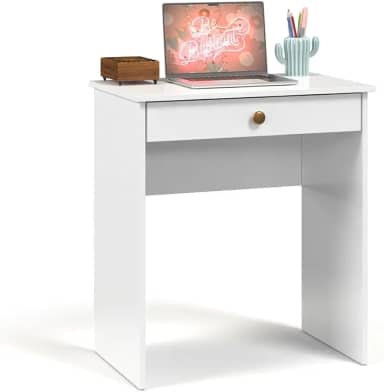 Escrivaninha para Quarto ou Escritório com 1 Gaveta Estilo - Branco