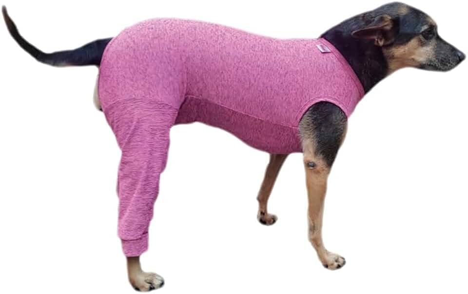 Roupa Protetora Pós Cirúrgica Pet Para Cachorro Membros Posteriores Pernas Traseiras Proteção Solar UV 50+ (Rosa, 6)