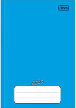 Tilibra D+ - Caderno Brochura Capa Dura , 1/4 Pequeno, 14x20cm, 96 Folhas, Azul