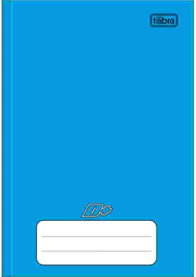 Tilibra D+ - Caderno Brochura Capa Dura , 1/4 Pequeno, 14x20cm, 96 Folhas, Azul