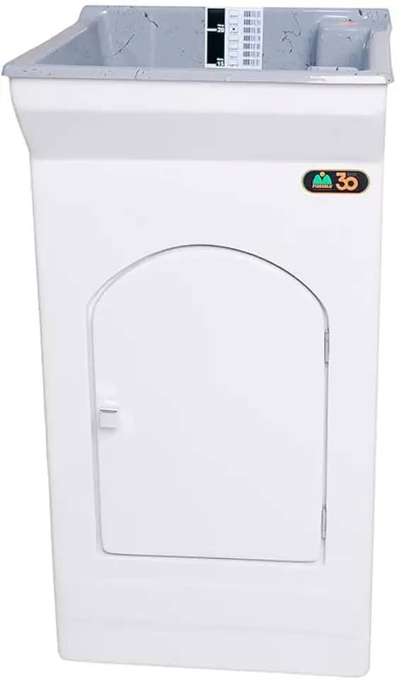 Tanque de Lavar Roupa Fiberblu Paris 20 Litros Granitado Cinza
