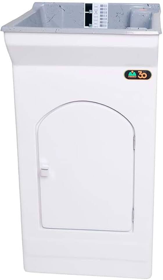 Tanque de Lavar Roupa Fiberblu Paris 20 Litros Granitado Cinza