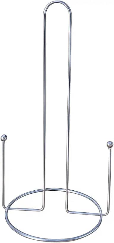 Suporte para Rolo de Papel Toalha Plástico Filme Papel Alumíniio Aço Inoxidável Cromado Premium Base Estável e Design Moderno para Cozinha ou Branheiro