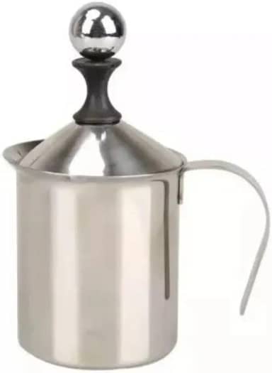CREMEIRA MANUAL ESPUMADOR DE LEITE ACO INOXIDAVEL 400ML