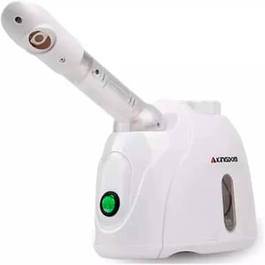 Kingdom Vaporizador Facial com Ozônio, Limpeza e Hidratação Profunda, Tratamento para Pele e Cabelo, Branco