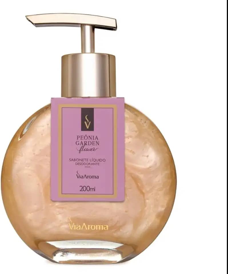 Sabonete Líquido Desodorante Peônia Garden Via Aroma - 200ml