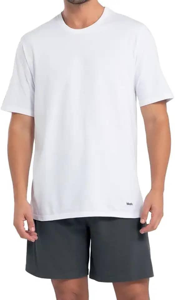 Conjunto Pijama Manga Curta Mash Algodão Macio Masculino Adulto