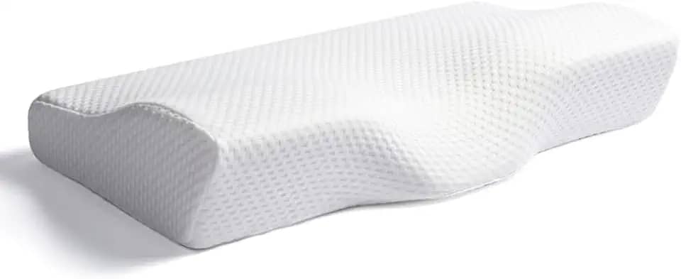 Travesseiro Cervical Ortopédico Viscoelástico – Suporte Ergonômico para Coluna e Pescoço – Espuma NASA – Alívio de Dores