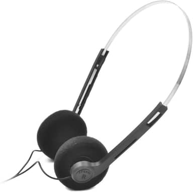 Fones de ouvido supra-auriculares Suzuki retrô, estéreo Hi-Fi, preto, design leve com cabo, fone de ouvido com fio dos anos 80 e 90