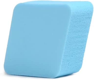 Esponja de maquiagem em forma de diamante - Conjunto de 4 peças de esponjas densas para uso úmido e seco (azul)
