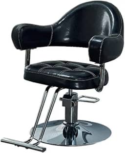 Cadeira de salão de corte de cabelo cadeira de barbeiro clássica cadeira de salão profissional barbeiro corte de cabelo cadeira de beleza/salão hidráulico estilo beleza equipamento (cor: preto)