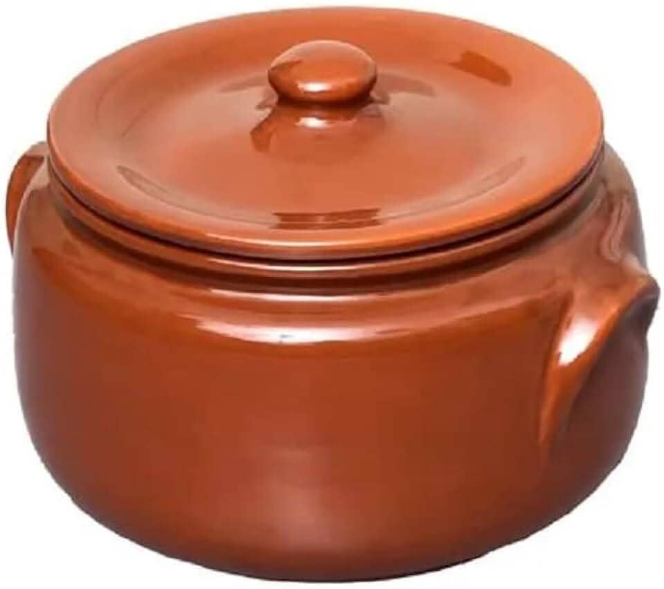 Caçarola com Asa Panela com Tampa de Barro Cerâmica Vermelha Motta Tipo Capixaba nº 3-3 Litros (1703)