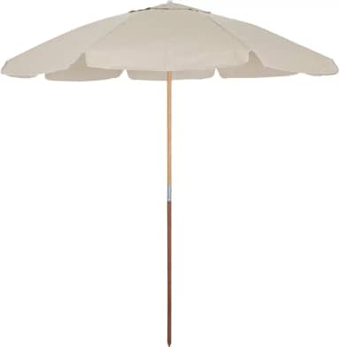 GUARDA-SOL EM BAGUM COM VARA DE MADEIRA - 2,0 m - COR BEGE - BEL