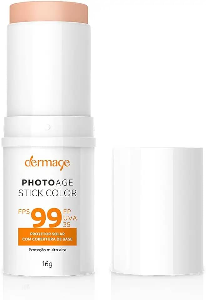 Photoage Stick, Filtro Solar com Cor em Bastão, FPS99 e FPUVA35, Proteção UVA e UVB, Fórmula com Ácido Hialurônico, Acabamento Mate, Cor B Claro, 12g