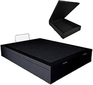 Cama Box Baú Casal Sintético Corino Blindado (Preto)
