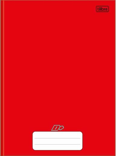 Tilibra - Caderno Brochura Capa Dura Universitário, D+, 48 Folhas, Vermelho