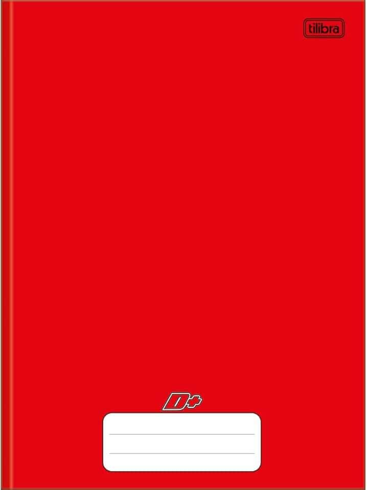 Tilibra - Caderno Brochura Capa Dura Universitário, D+, 48 Folhas, Vermelho
