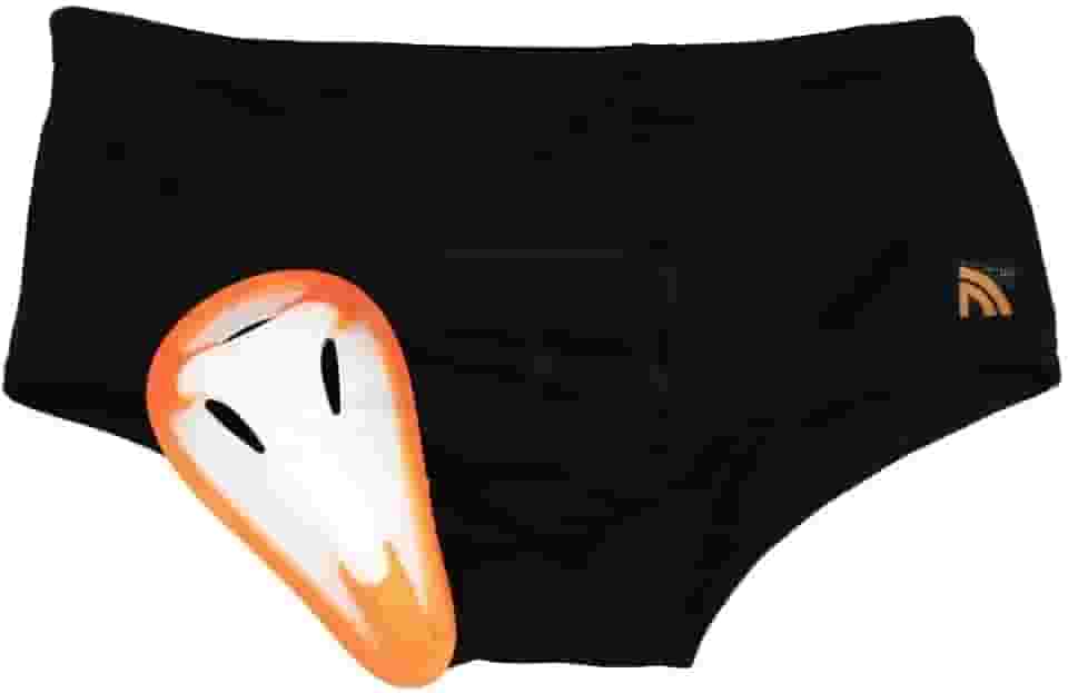 Sunga com Proteção Genital Coquilha Infantil, Preto, Grande, Prottector