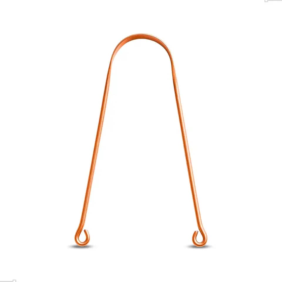 Kit 2 Raspadores de Língua - Ayurveda - 100% Cobre