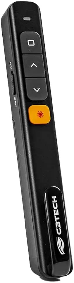 C3Tech Apresentador sem fio AP-200, com funções PPT e Multimídia, Compativel com Windows MACos Linux