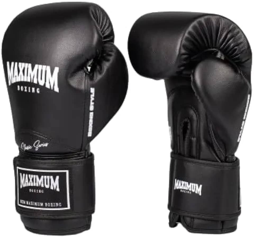Luva De Boxe E Muay Thai Maximum New Classic Black 12OZ