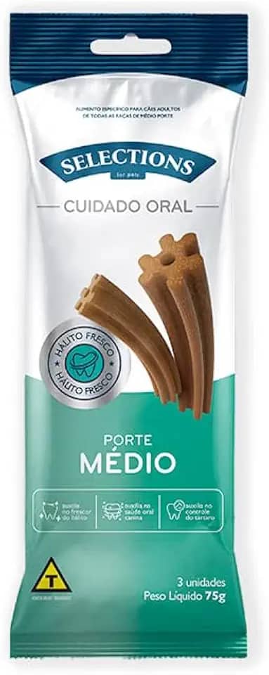 Petisco Selections Cuidado Oral Médio para Cães - 75 g